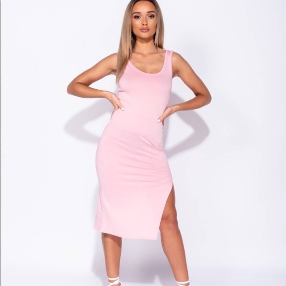 Best Days Pink Body Con Midi Dress - Picture 4 of 6